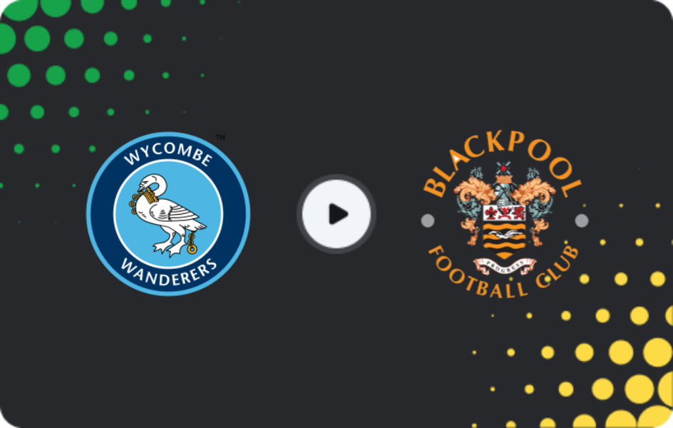 Where to watch Wycombe — Blackpool, League One, 18.04.2026