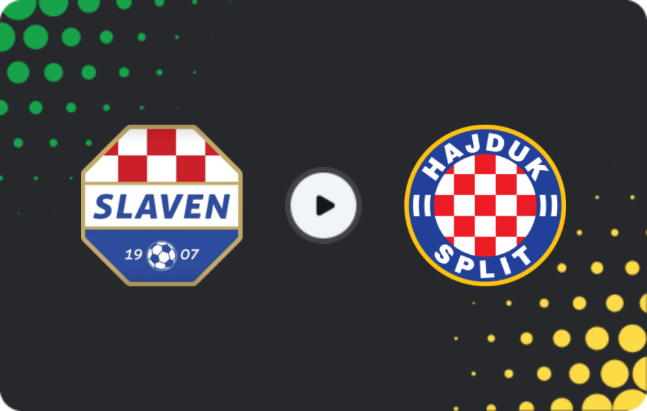 Where to watch Slaven Belupo — Hajduk Split, HNL, 18.04.2026
