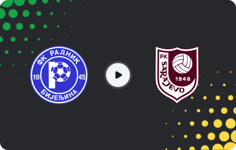 Where to watch Radnik Bijeljina — FK Sarajevo, Premijer Liga, 18.04.2026