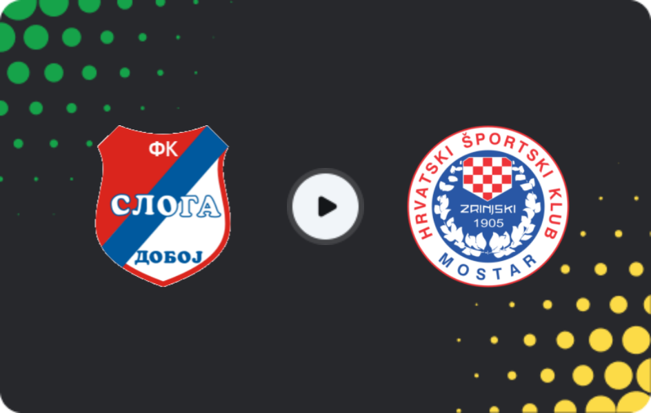 Where to watch Sloga Doboj — Zrinjski, Premijer Liga, 18.04.2026