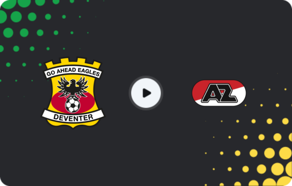 Where to watch Go Ahead Eagles — AZ Alkmaar, Eredivisie, 23.04.2026