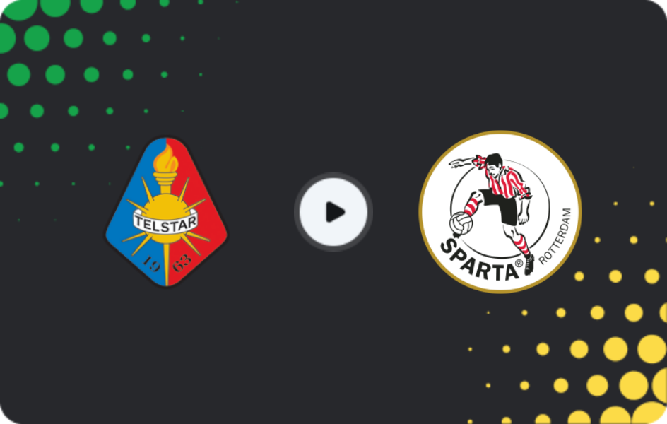 Where to watch Telstar — Sparta Rotterdam, Eredivisie, 22.04.2026