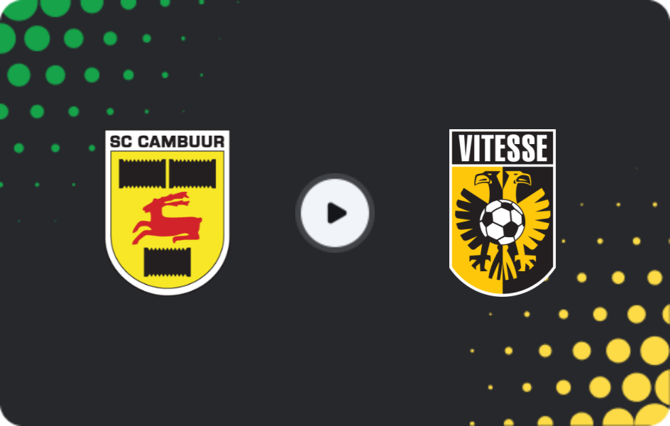 Where to watch Cambuur — Vitesse, Eerste Divisie, 24.04.2026