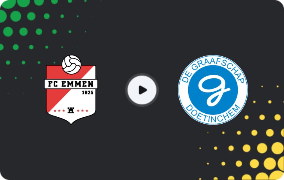 Where to watch Emmen — De Graafschap, Eerste Divisie, 24.04.2026
