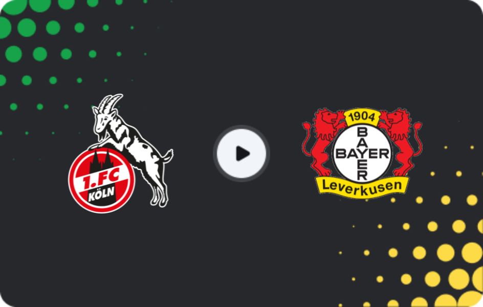 Where to watch 1.FC Köln — Bayer Leverkusen, Bundesliga, 25.04.2026