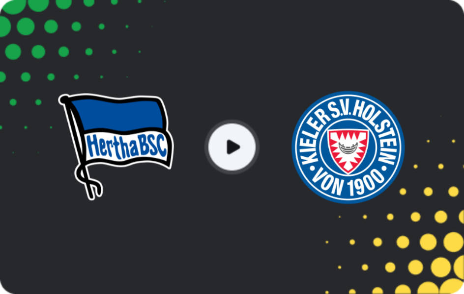 Where to watch Hertha — Holstein Kiel, 2. Bundesliga, 24.04.2026