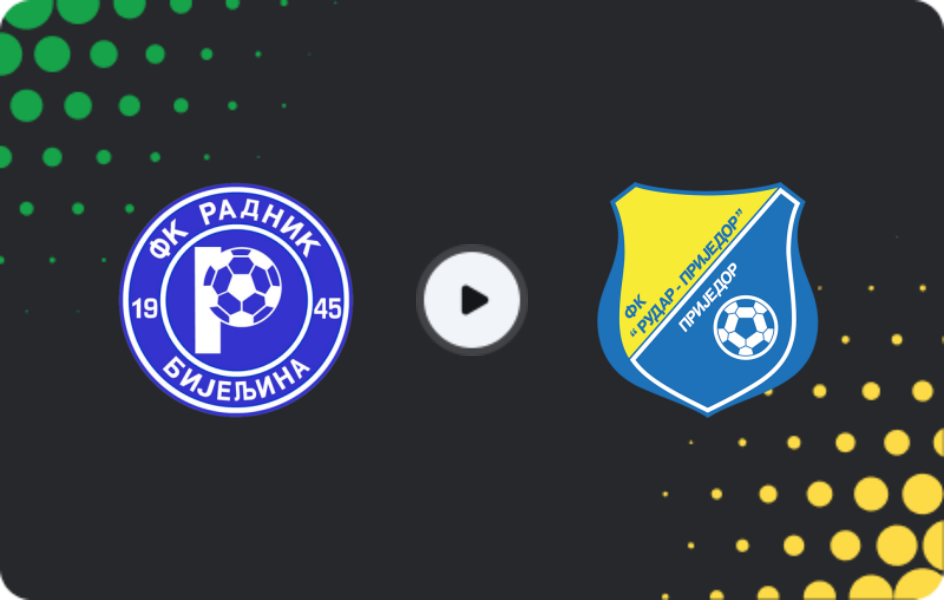Where to watch Radnik Bijeljina — Rudar Prijedor, Premijer Liga, 25.04.2026