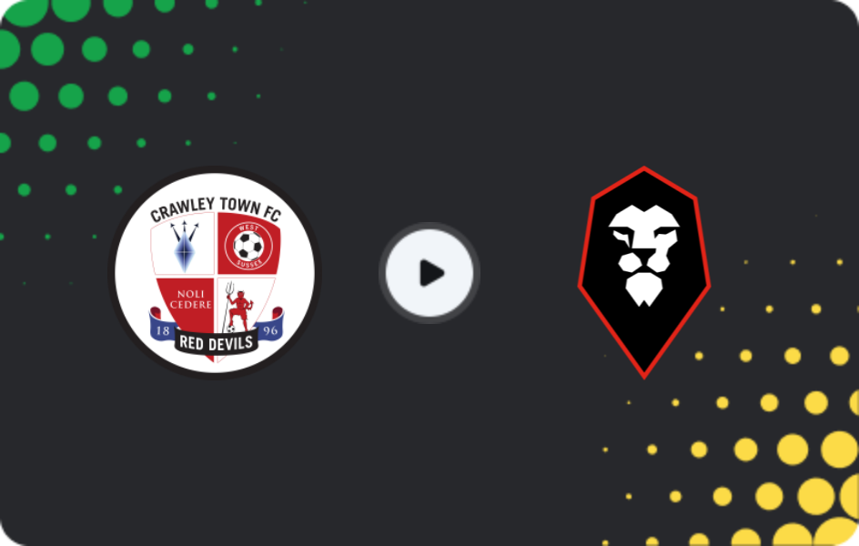 Where to watch Crawley Town — Salford City, League Two, 02.05.2026