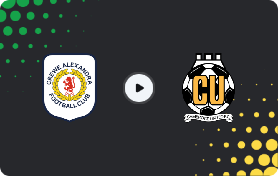 Where to watch Crewe Alexandra — Cambridge United, League Two, 02.05.2026