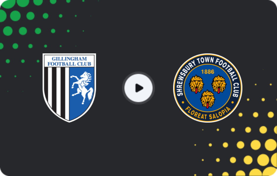 Where to watch Gillingham — Shrewsbury Town, League Two, 02.05.2026