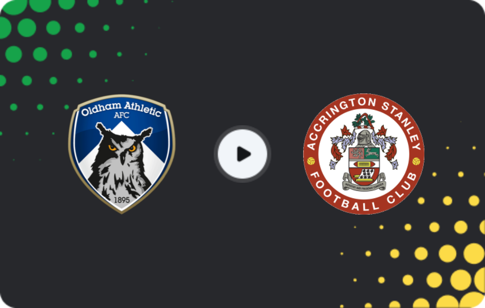 Where to watch Oldham — Accrington Stanley, League Two, 02.05.2026
