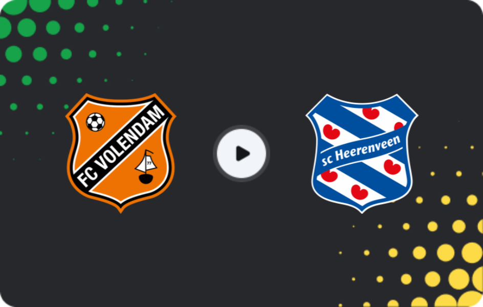 Where to watch Volendam — Heerenveen, Eredivisie, 03.05.2026