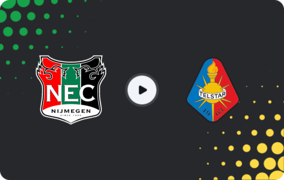 Where to watch NEC Nijmegen — Telstar, Eredivisie, 02.05.2026