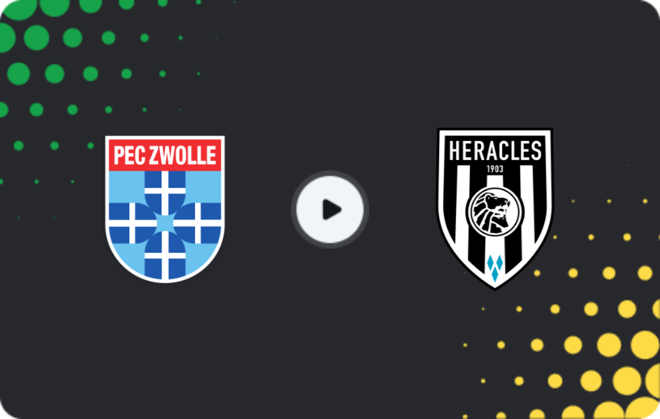 Where to watch Zwolle — Heracles, Eredivisie, 03.05.2026