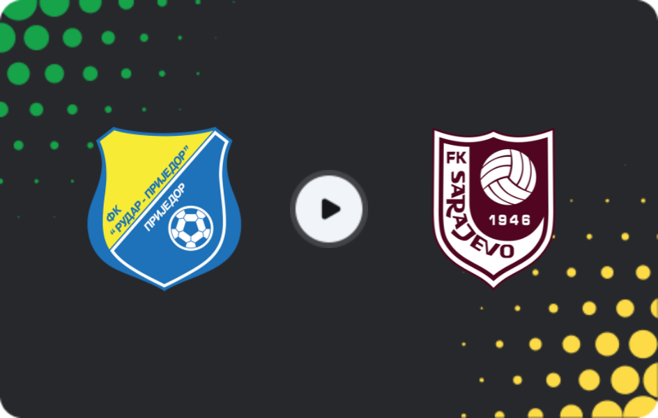 Where to watch Rudar Prijedor — FK Sarajevo, Premijer Liga, 09.05.2026