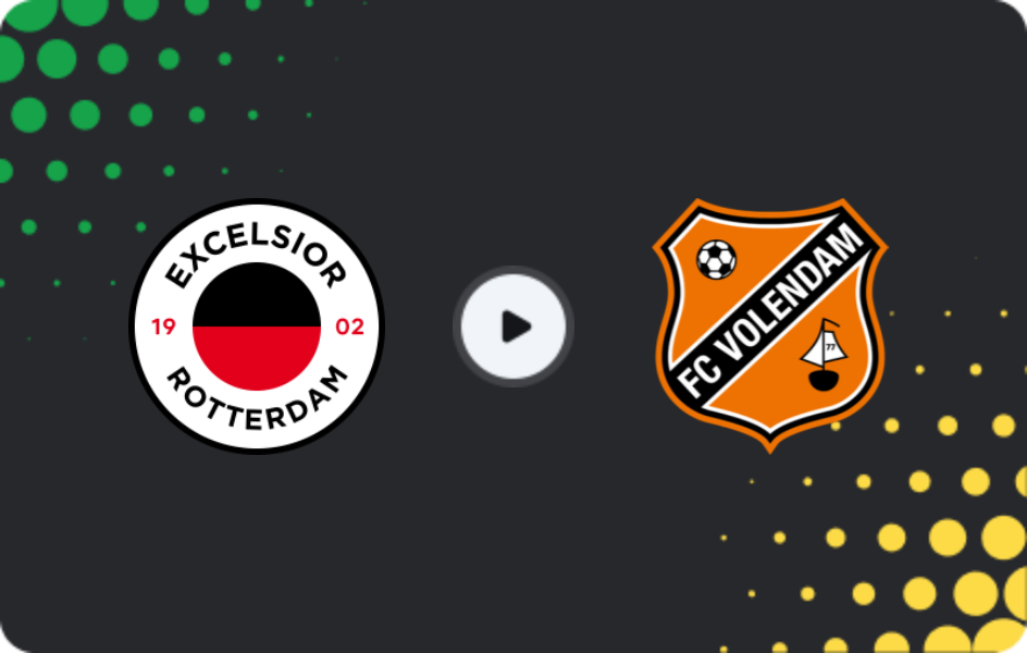 Where to watch Excelsior — Volendam, Eredivisie, 10.05.2026