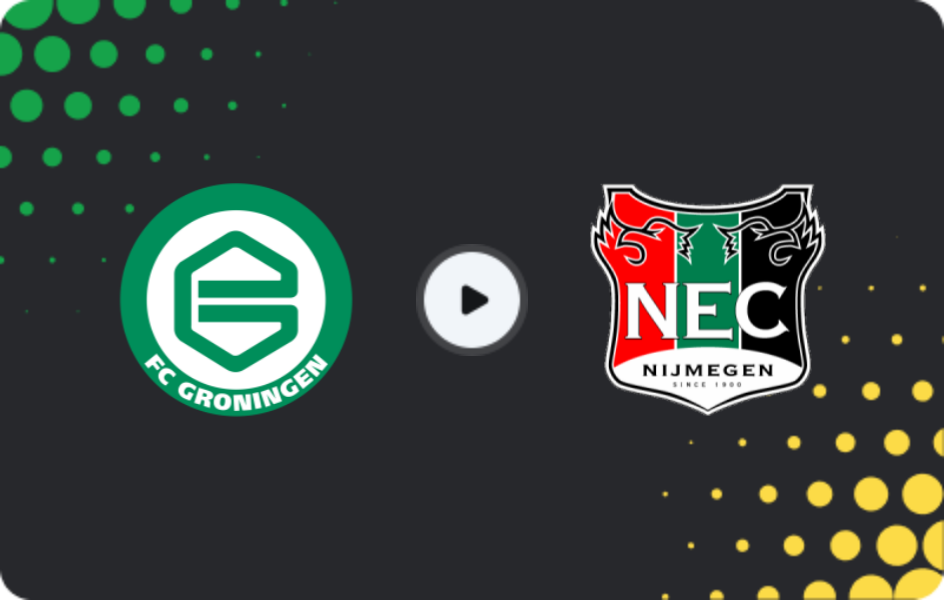 Where to watch Groningen — NEC Nijmegen, Eredivisie, 10.05.2026