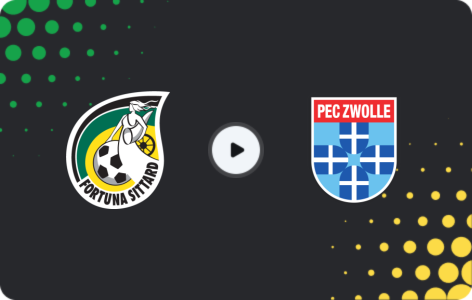 Where to watch Fortuna Sittard — Zwolle, Eredivisie, 10.05.2026