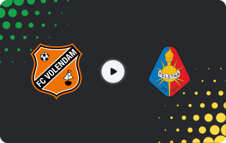 Where to watch Volendam — Telstar, Eredivisie, 17.05.2026