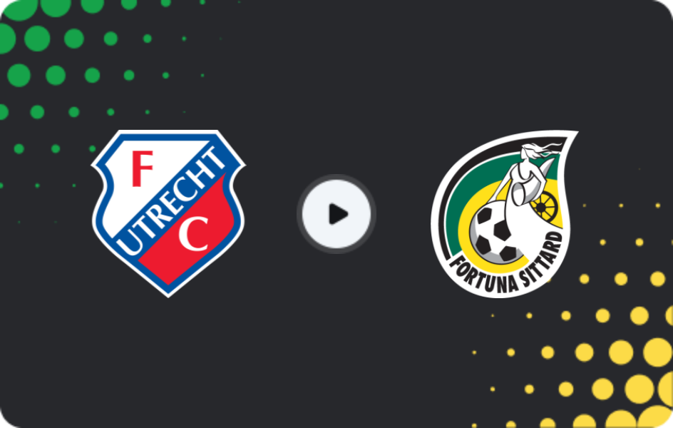 Where to watch Utrecht — Fortuna Sittard, Eredivisie, 17.05.2026