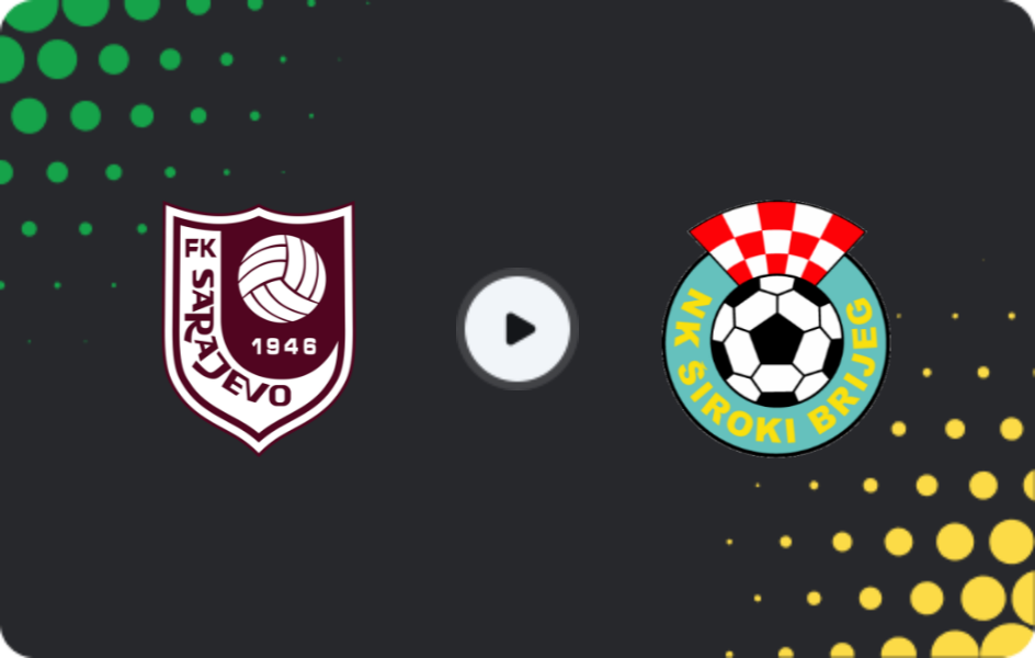 Where to watch FK Sarajevo — Siroki Brijeg, Premijer Liga, 17.05.2026
