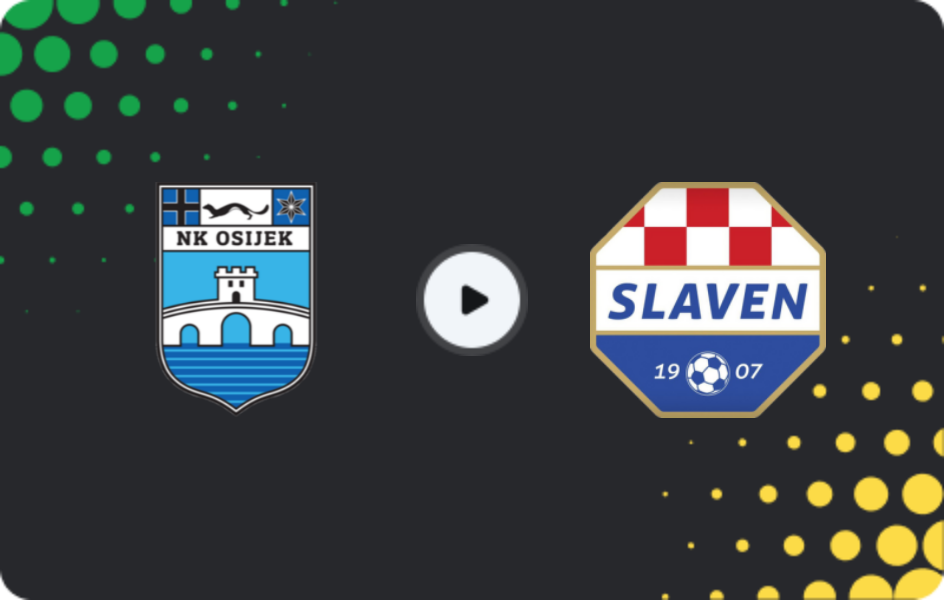 Where to watch Osijek — Slaven Belupo, HNL, 23.05.2026