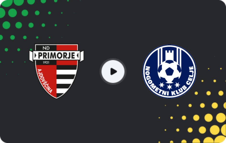 Where to watch Primorje — Celje, PrvaLiga, 23.05.2026