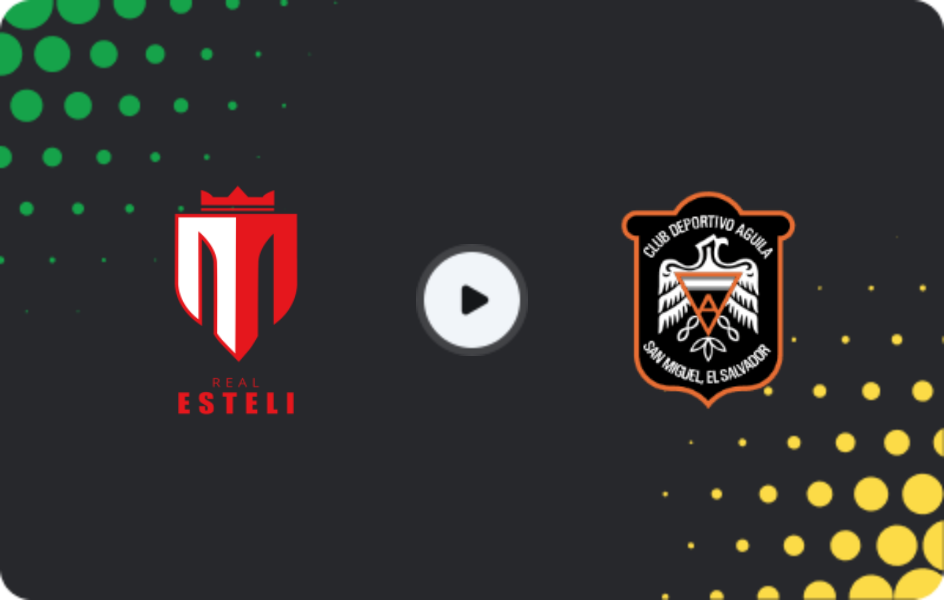 Where to watch Real Estelí — Águila, Concacaf Central American Cup, 28.08.2025