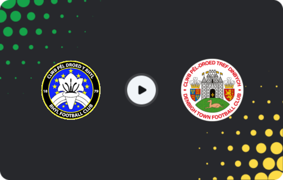Where to watch Rhyl — Denbigh Town, League Cup, 02.08.2025