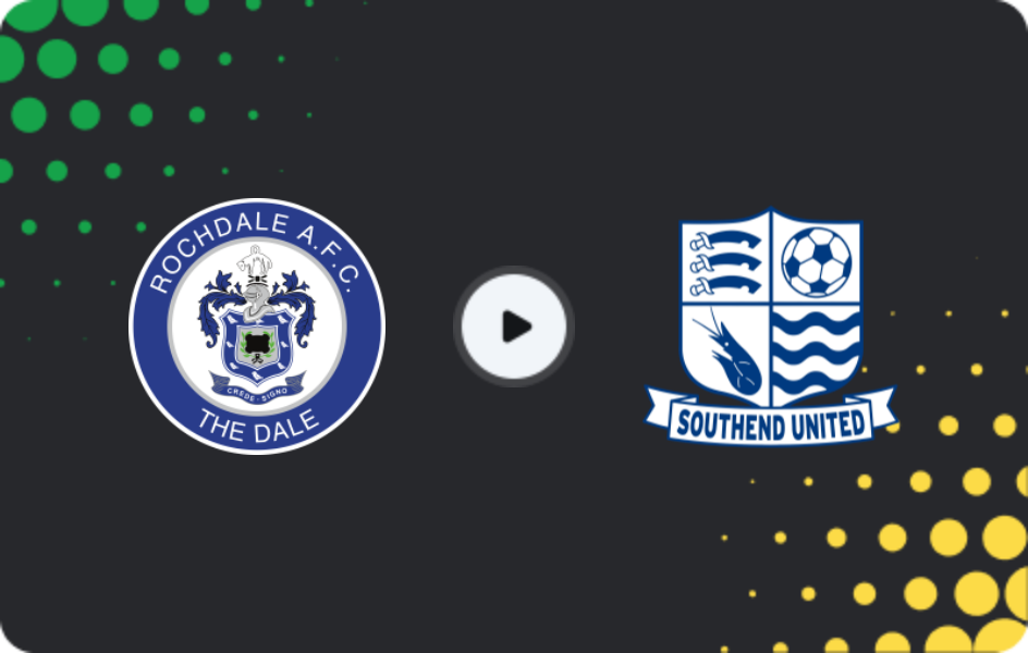 Where to watch Rochdale — Southend United, National League, 18.11.2025