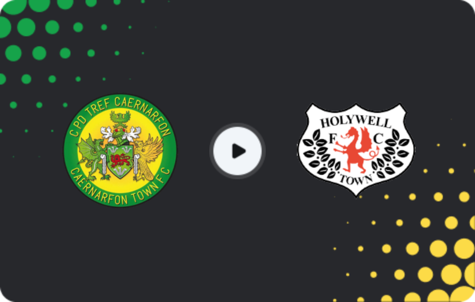 Where to watch Caernarfon Town — Holywell, League Cup, 10.09.2025