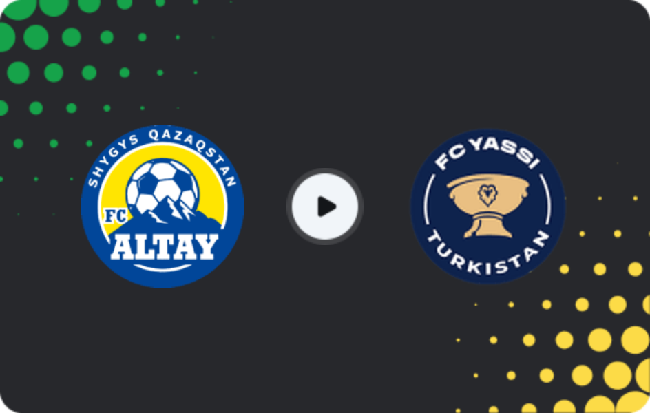 Where to watch Altay — Yassy Turkistan, 1. Division, 21.08.2025