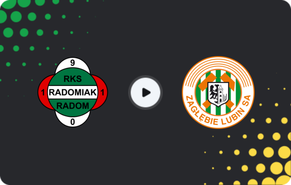 Where to watch Radomiak Radom — Zaglebie Lubin, Cup, 25.09.2025