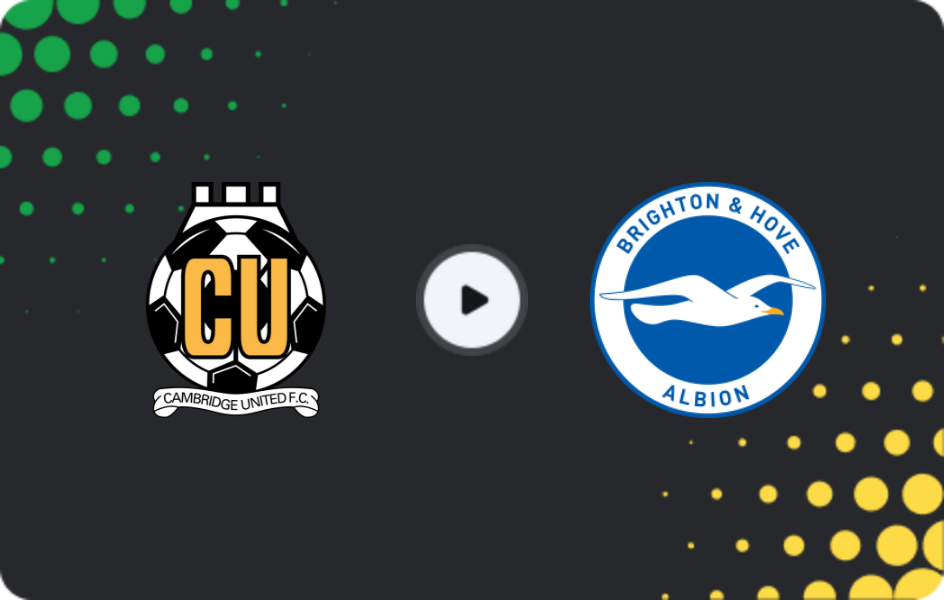 Where to watch Cambridge United — Brighton U21, EFL Trophy, 05.11.2025