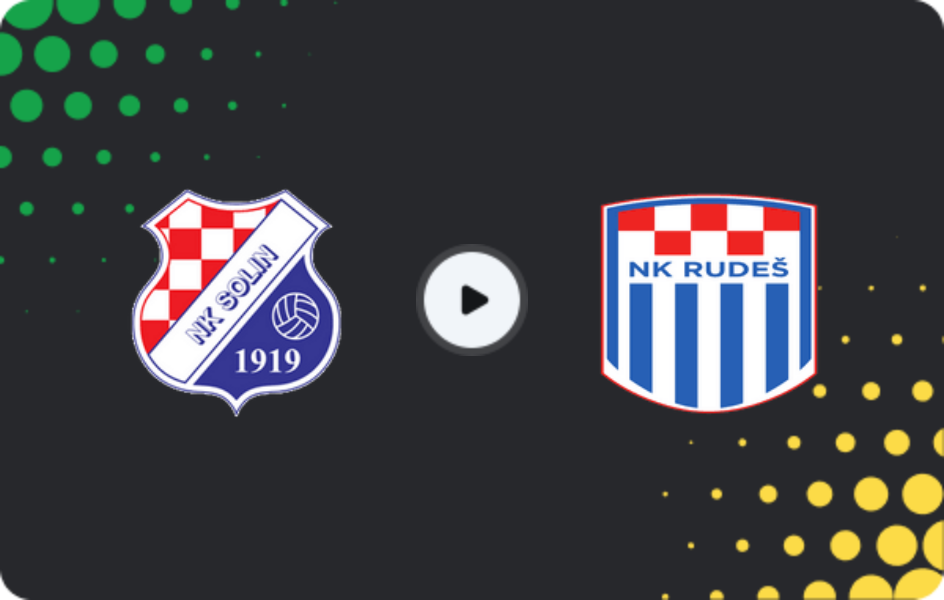 Where to watch Solin — Rudes, Cup, 09.09.2025