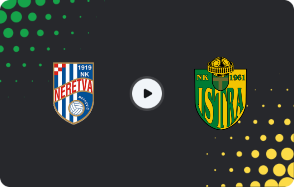 Where to watch Neretva Metković — Istra 1961, Cup, 16.09.2025