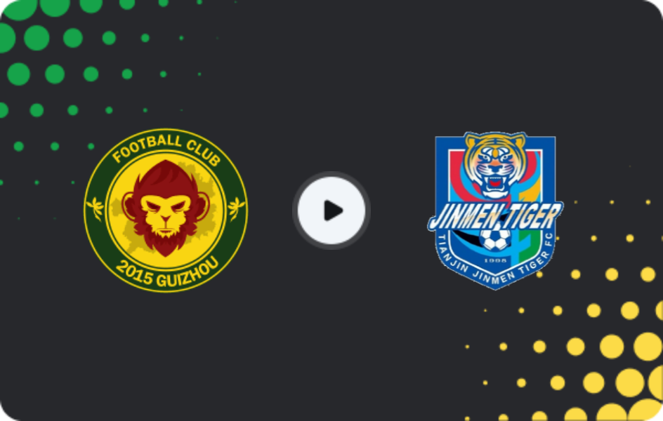 Where to watch Guizhou Zhucheng — Tianjin Jinmen Tiger, FA Cup, 21.05.2025