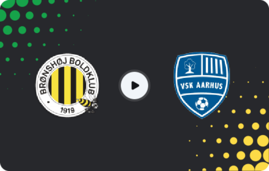 Where to watch Brønshøj — VSK Århus, DBU Pokalen, 23.09.2025