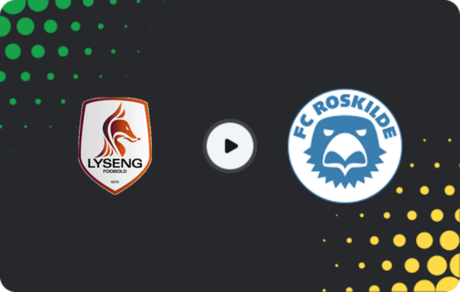 Where to watch Lyseng — Roskilde, DBU Pokalen, 17.09.2025