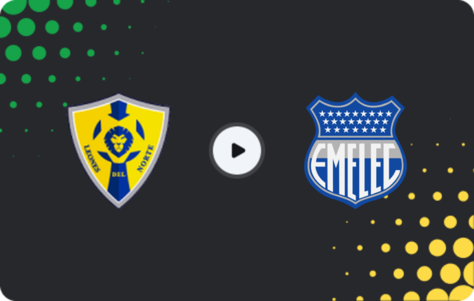 Where to watch Leones del Norte — Emelec, Copa Ecuador, 08.10.2025