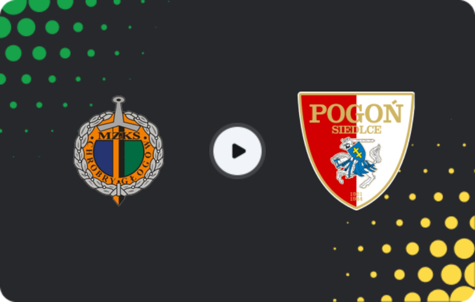Where to watch Chrobry Głogów — Pogoń Siedlce, I Liga, 12.09.2025