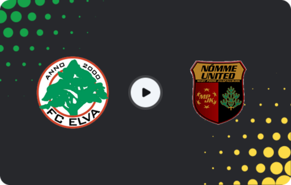 Where to watch Elva — Nõmme United, Esiliiga A, 13.09.2025