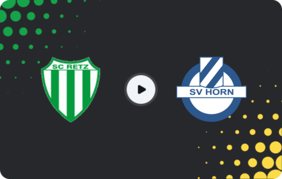 Where to watch Retz — SV Horn, Regionalliga - Ost, 13.09.2025