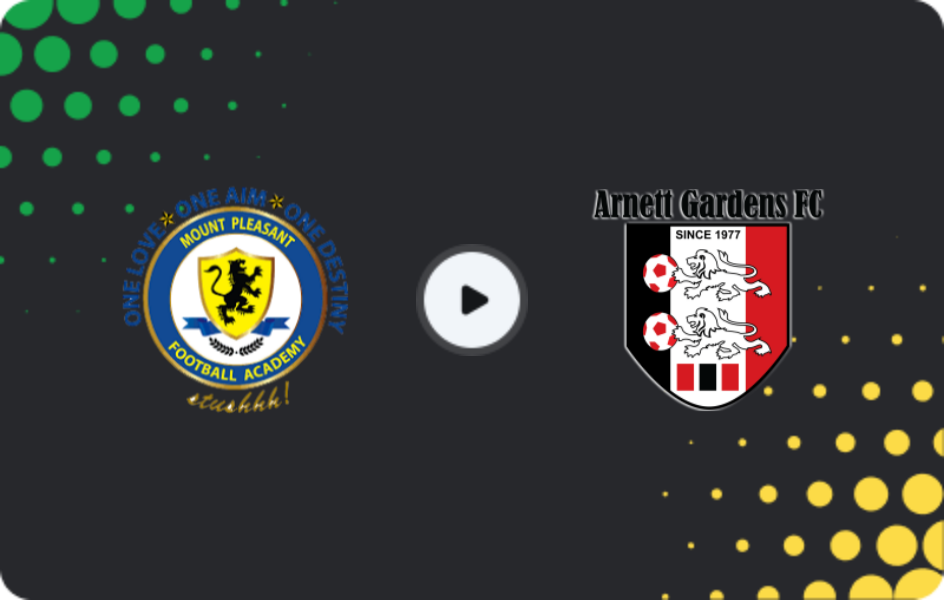 Where to watch Mount Pleasant — Arnett Gardens, Premier League, 28.01.2026