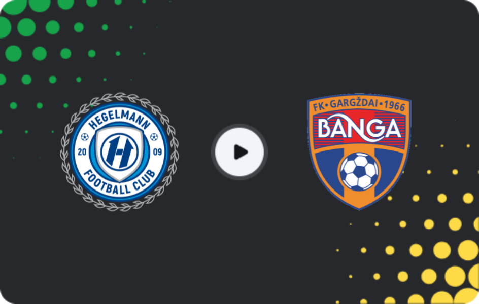 Where to watch Hegelmann Litauen — Banga, A Lyga, 05.10.2025