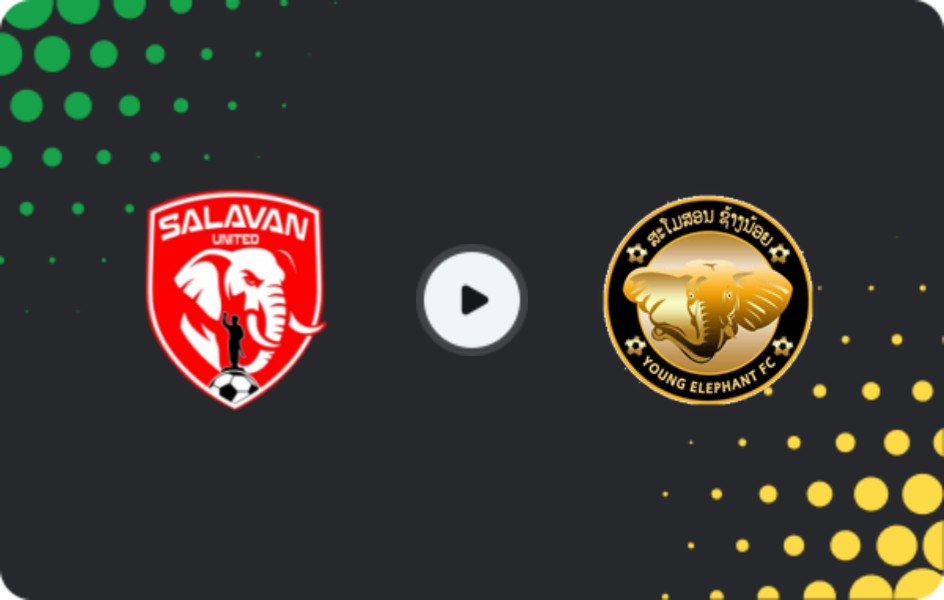 Where to watch Salavan United — Young Elephant, Lao League, 14.09.2025