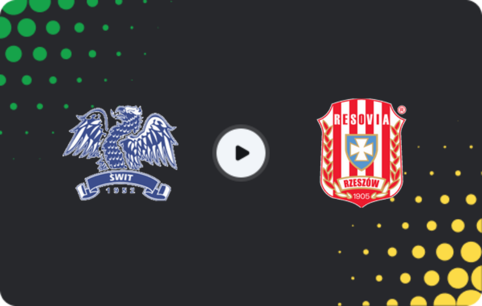 Where to watch Świt Skolwin — Resovia Rzeszów, II Liga - East, 14.09.2025