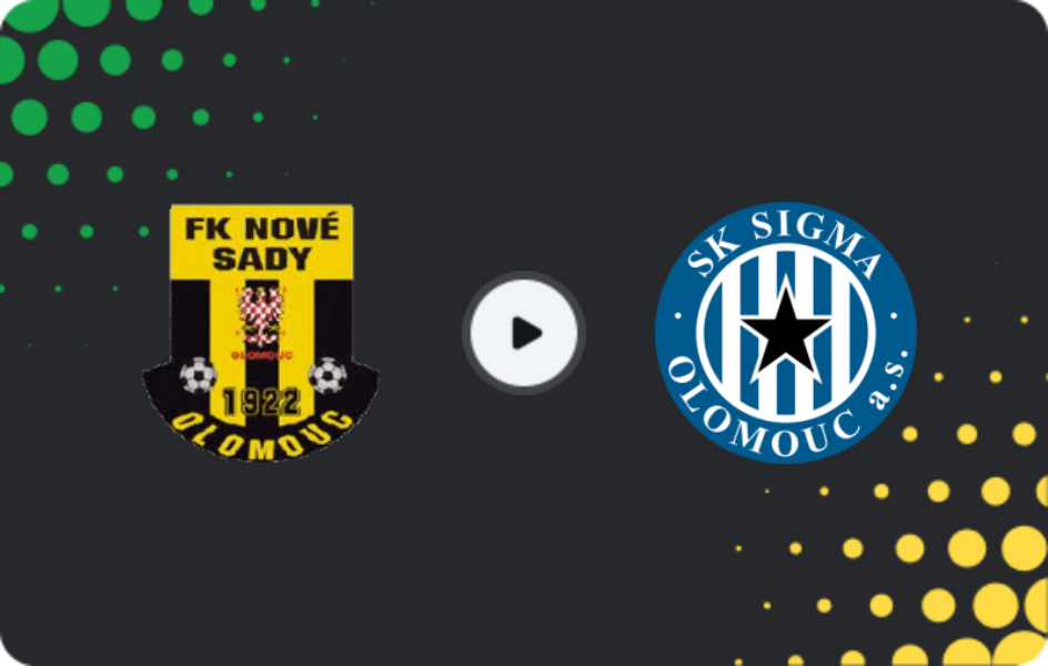 Where to watch Nové Sady — Sigma Olomouc, Cup, 24.09.2025
