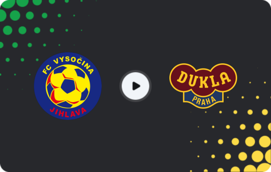 Where to watch Vysočina Jihlava — Dukla Praha, Cup, 24.09.2025