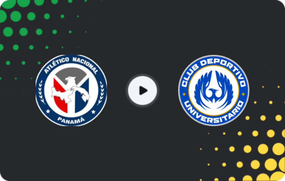 Where to watch SD Atletico Nacional — Deportivo Universitario, Liga Panameña, 26.10.2025
